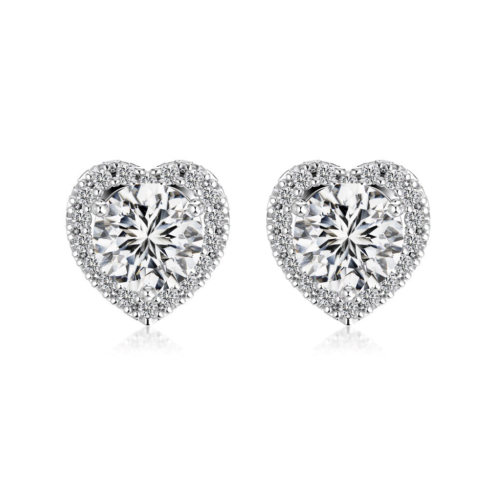 Heart Halo Studs