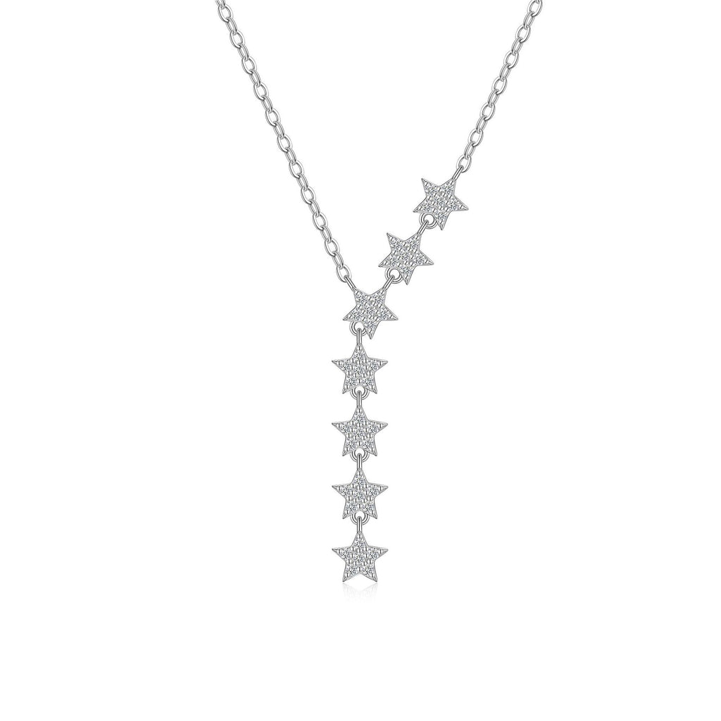 Midnight Galaxy Drop Moissanite Necklace