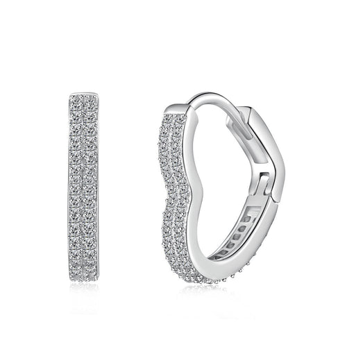 Aura Heart Huggies Earrings