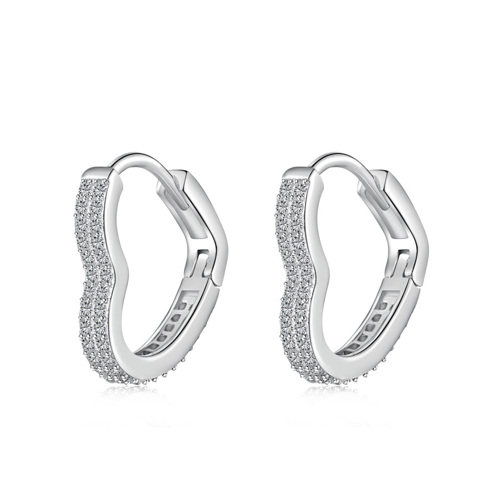 Aura Heart Huggies Earrings